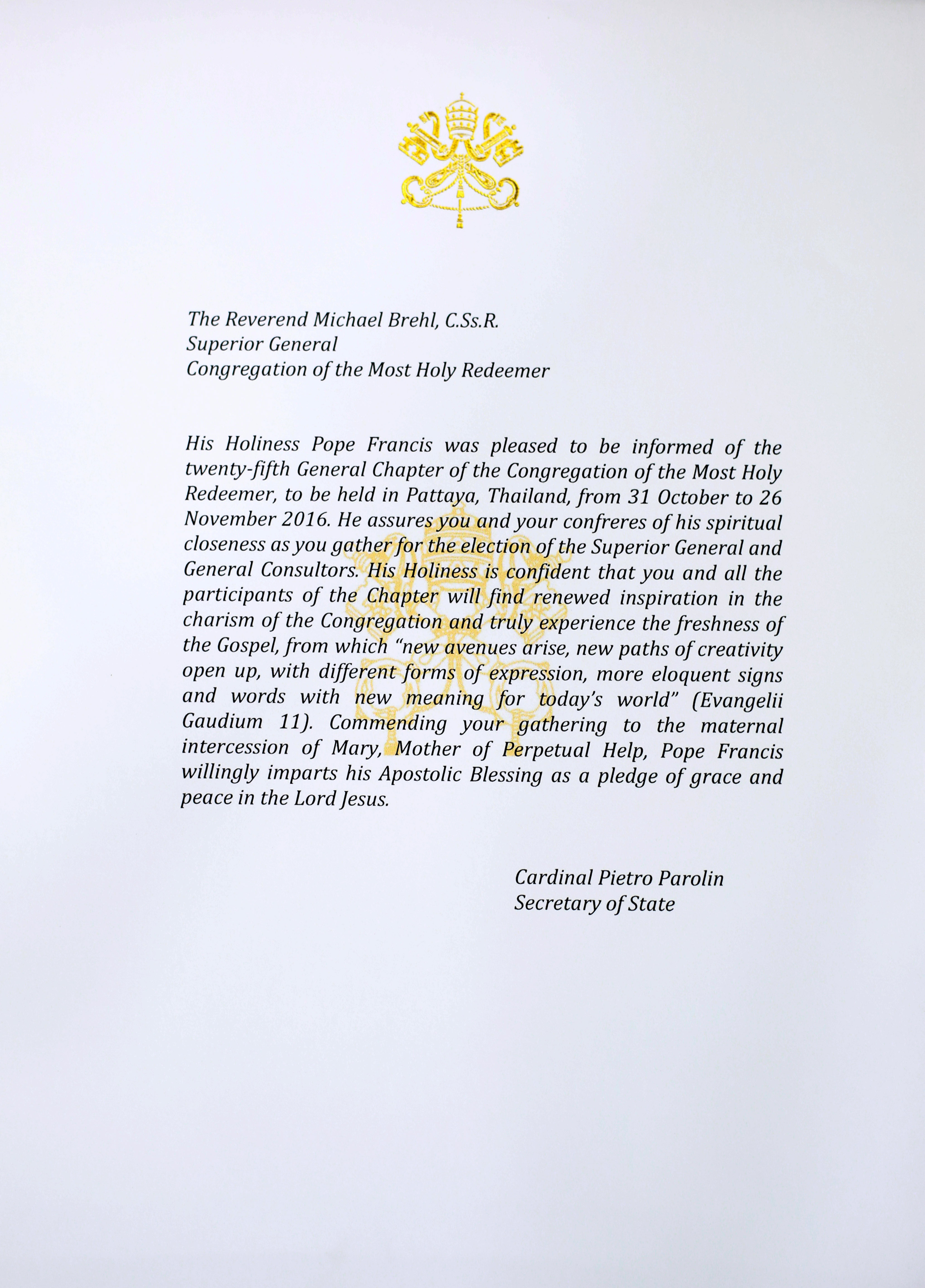 letter pope francis
