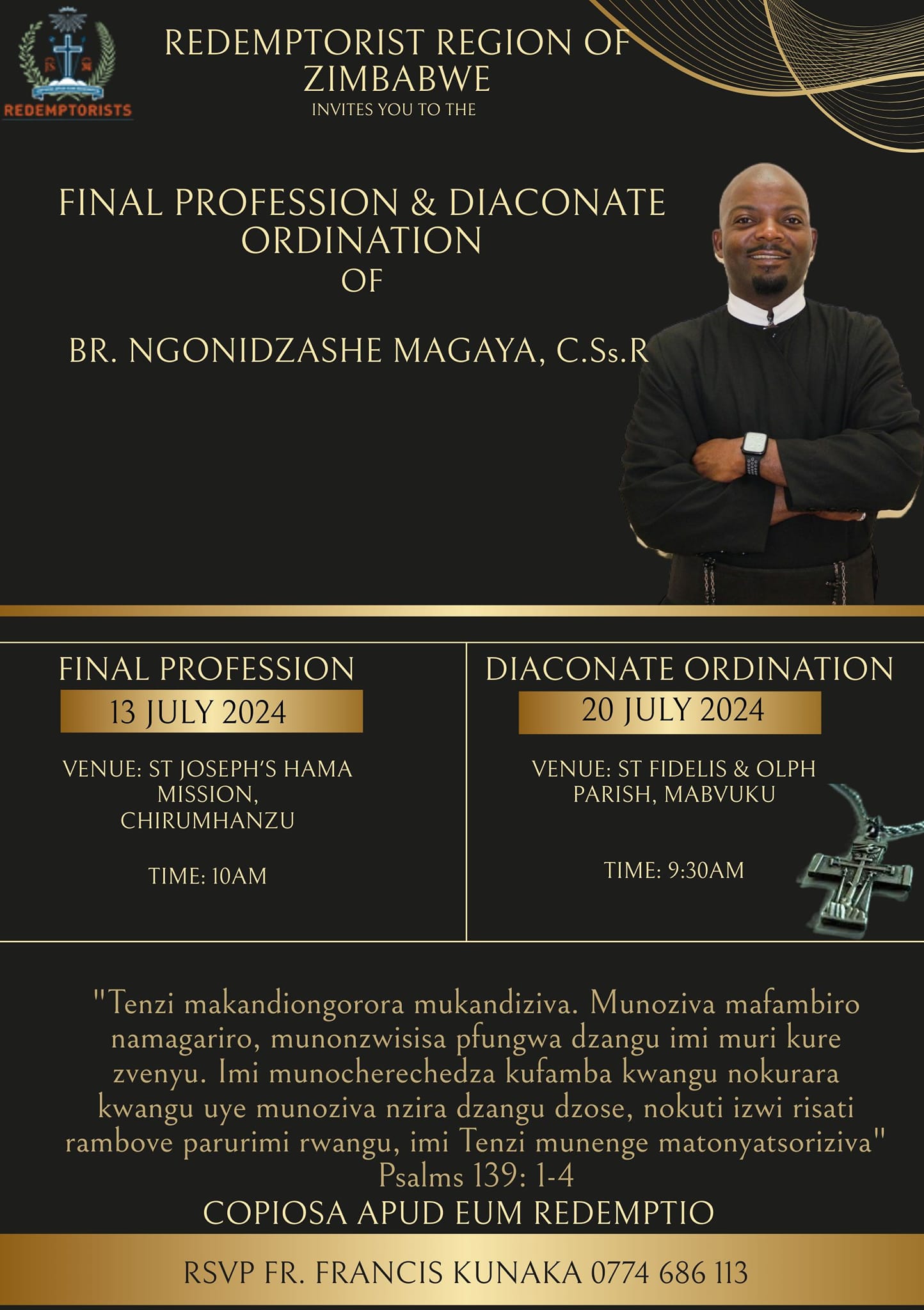 br ngoni cssr f vows diaconate