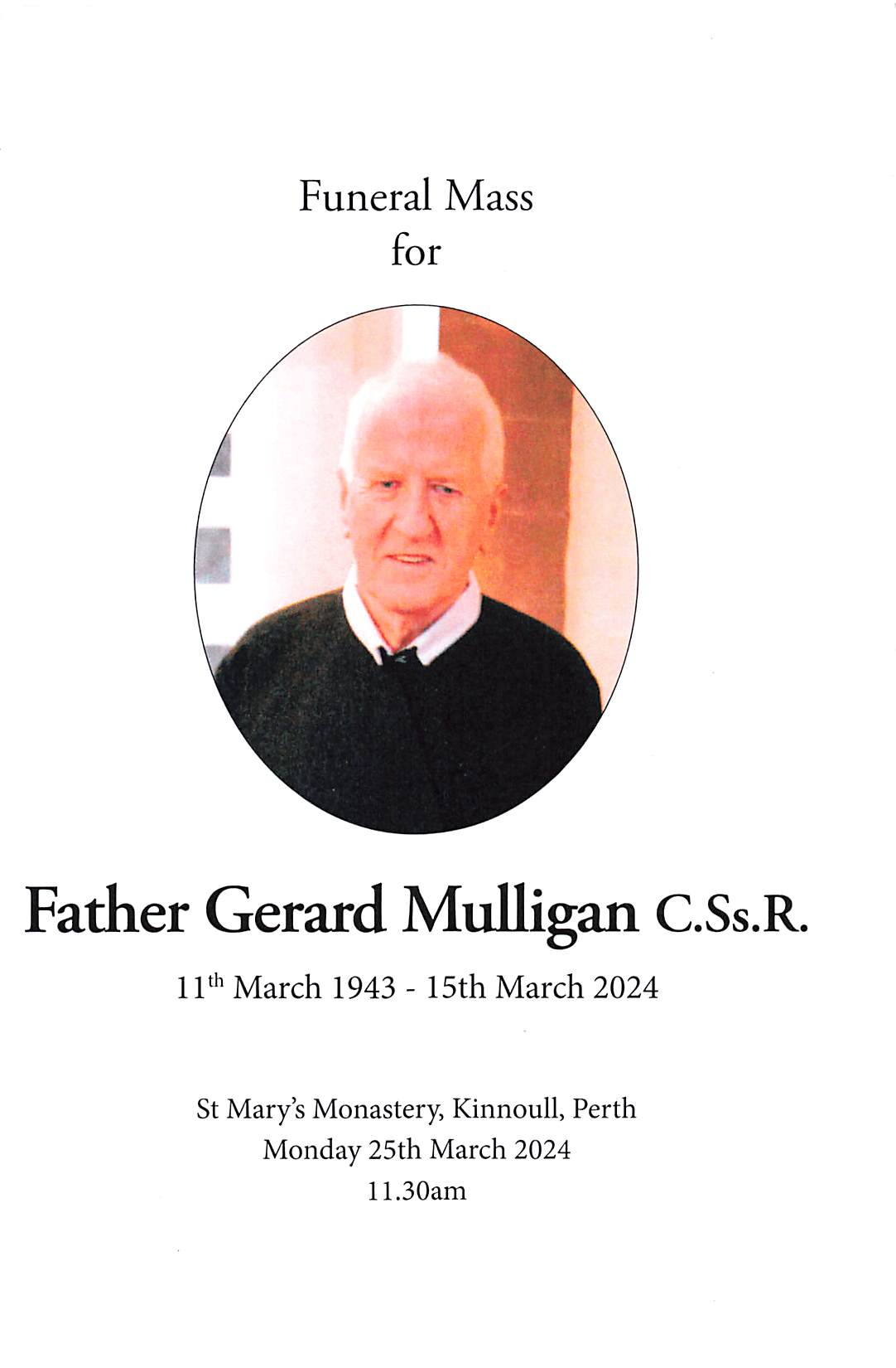 fr gerard mulligan cssr rip funeral page 1