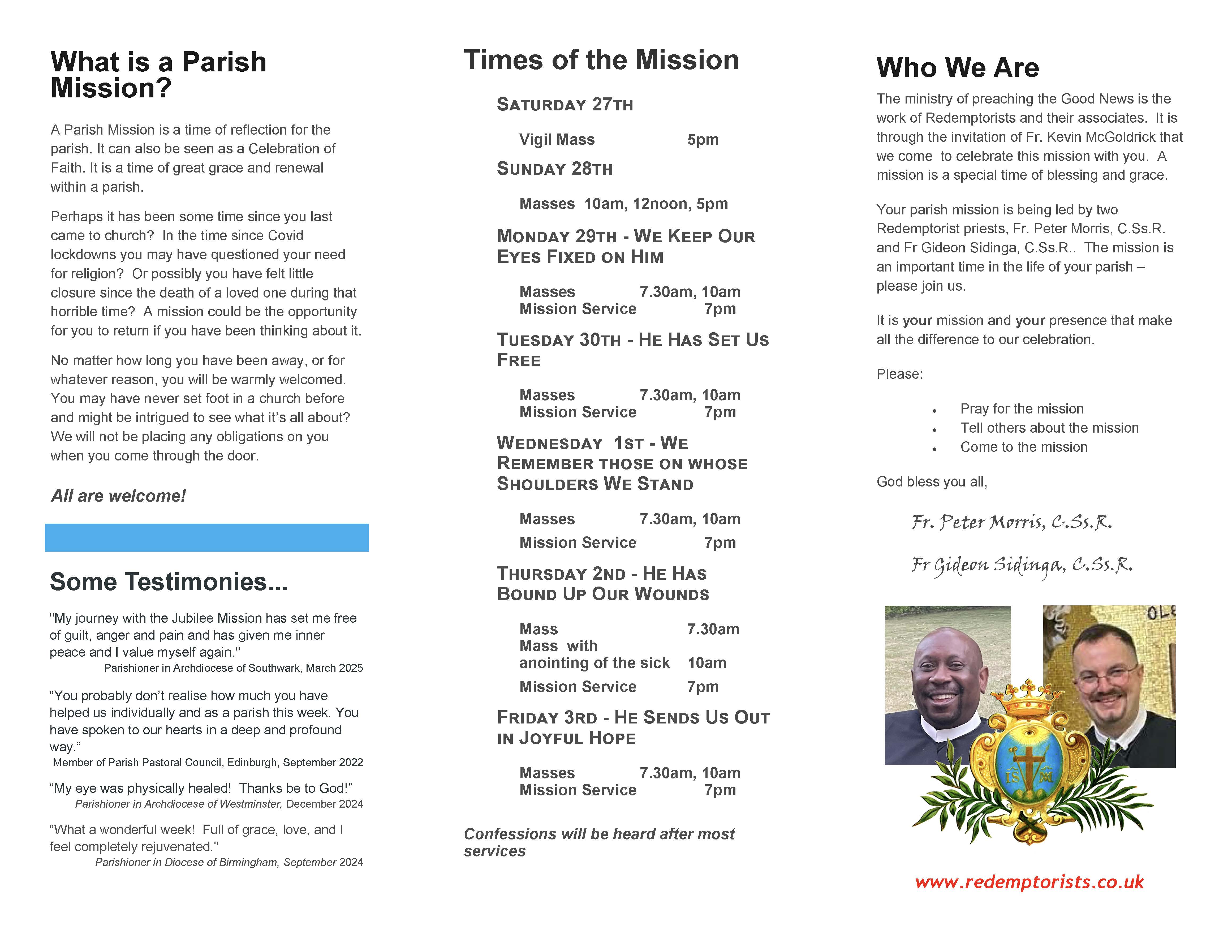 coatbridge mission leaflet page 2