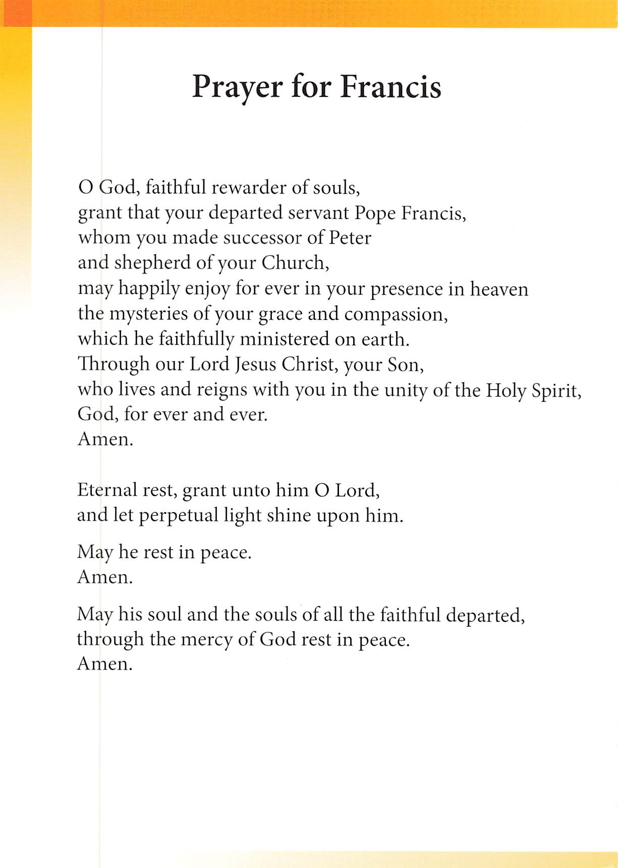 prayers death pope page 2
