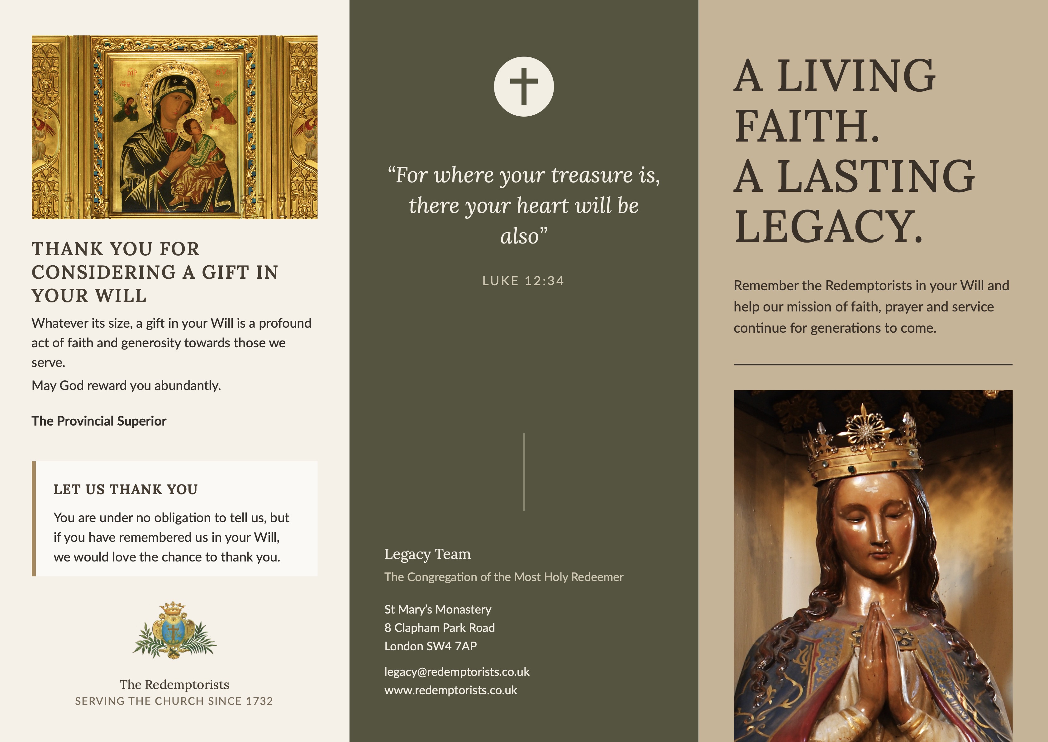 redemptorists legacy pamphlet   a gift in your will 1